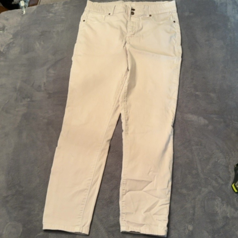 Maurices Pants Women XL White High Rise Stretch Casual